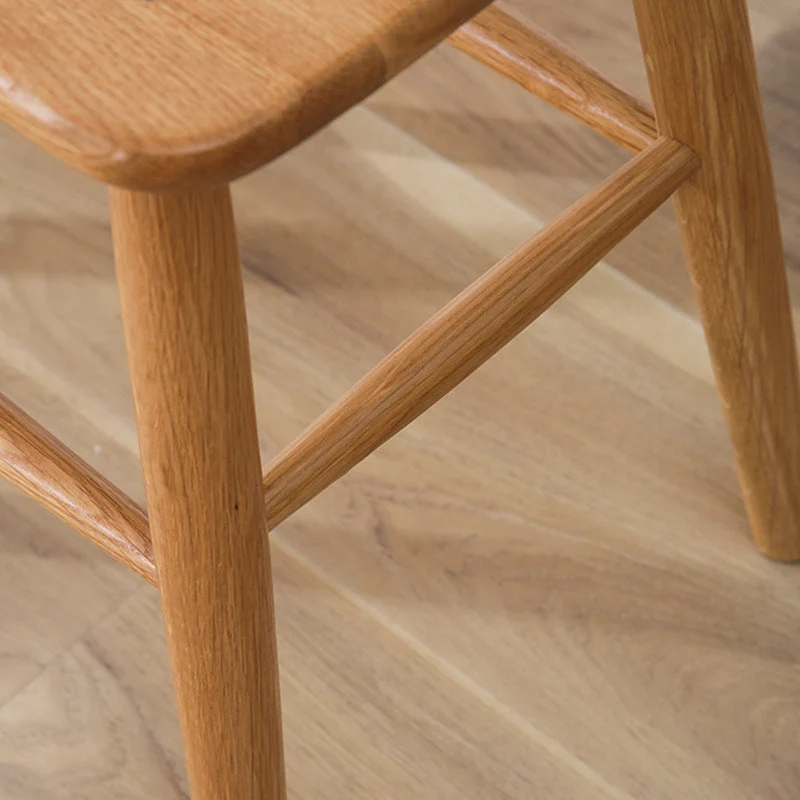 Traditional Japanese Square Cherry Wood Chair Footrest Four Legs For Living Room