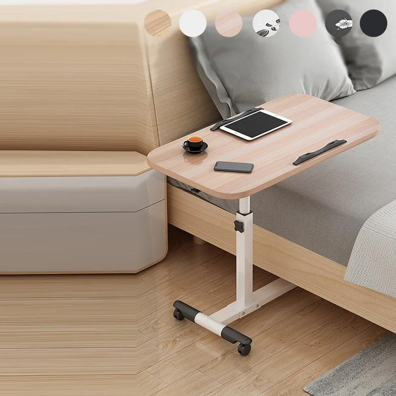 Modern Minimalist Rectangle MDF Carbon Steel Desk Liftable 4-Leg For Home Office