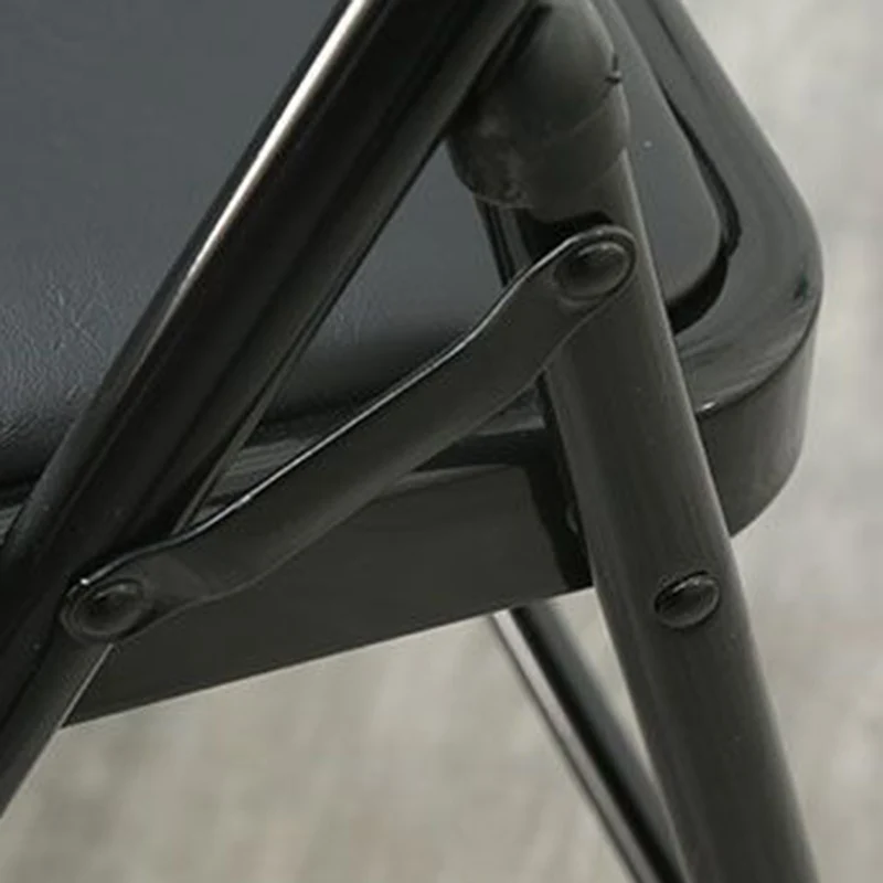 Modern Simplicity Faux Leather Iron Sponge Square Desk Chair Writing Board Foldable Backrest For Home Office