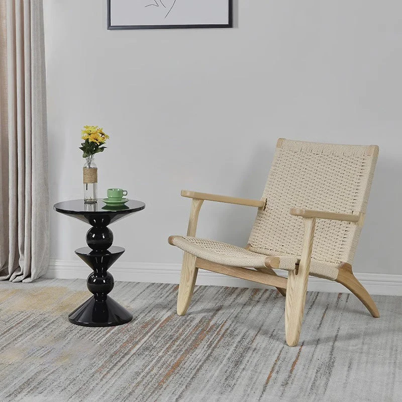 Contemporary Nordic Round Fiberglass Side Table For Living Room