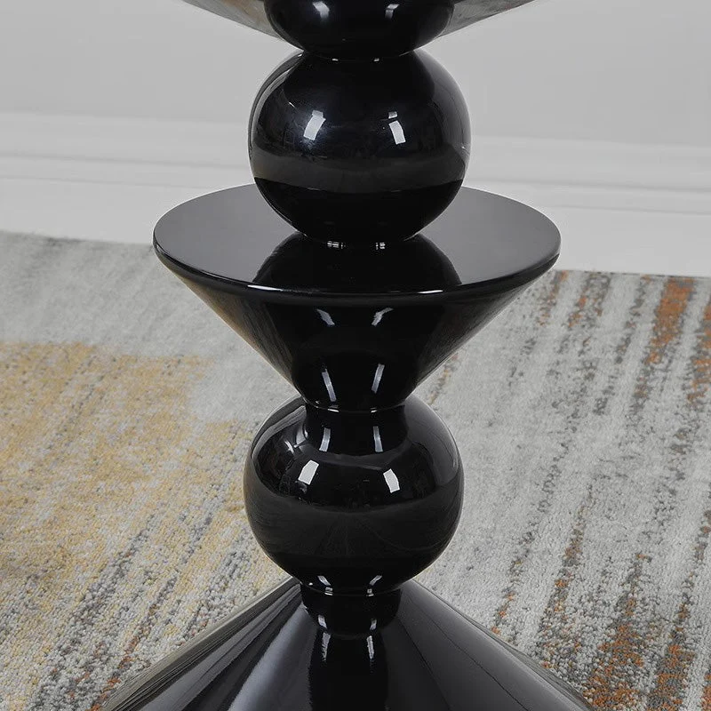 Contemporary Nordic Round Fiberglass Side Table For Living Room