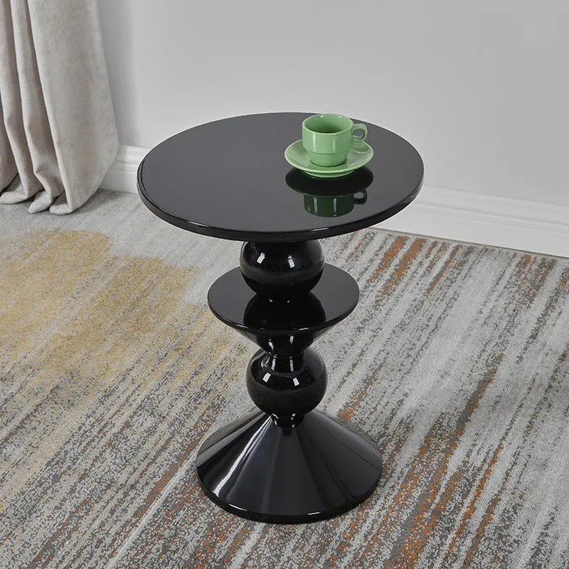 Contemporary Nordic Round Fiberglass Side Table For Living Room