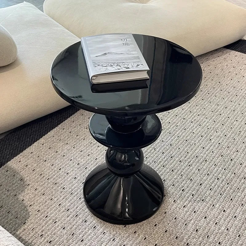 Contemporary Nordic Round Fiberglass Side Table For Living Room