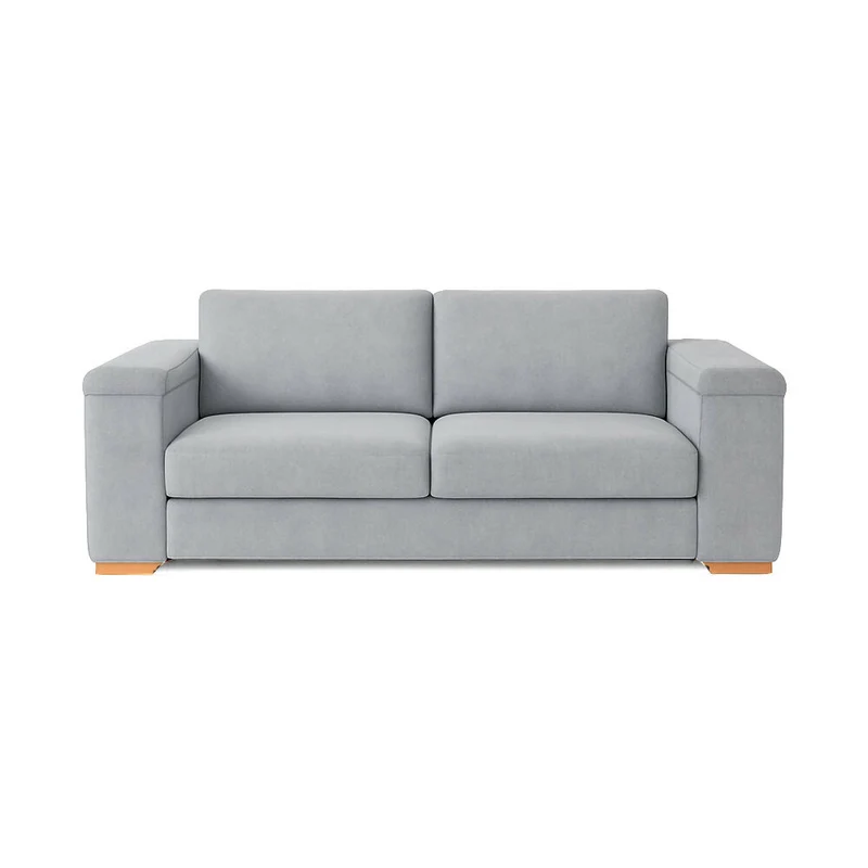Sofá con Apoyabrazos Montenegro 207x90x82 Tela Plata