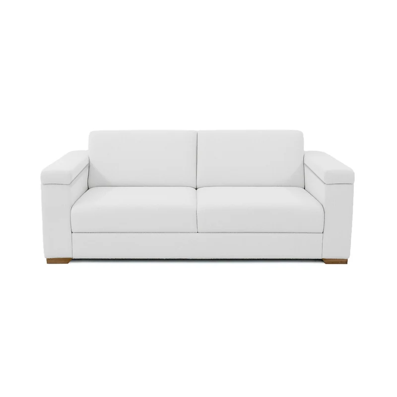 Sofá con Apoyabrazos Montenegro 207x90x82 Tela Blanco