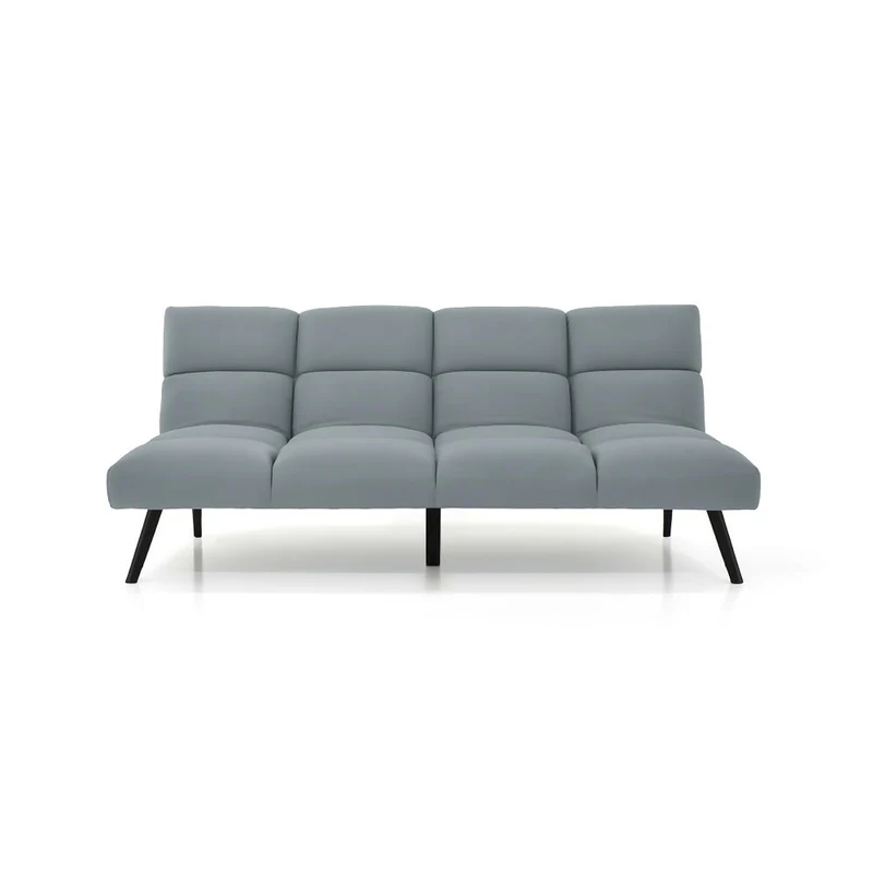 Sofá Cama Reclinable 3 Posiciones Nivala 187x88x83 Tela Gris
