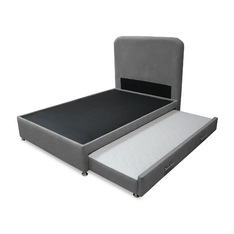 Cama Tarima Nido Comfort 100 Sencillo Más Espaldar Gris