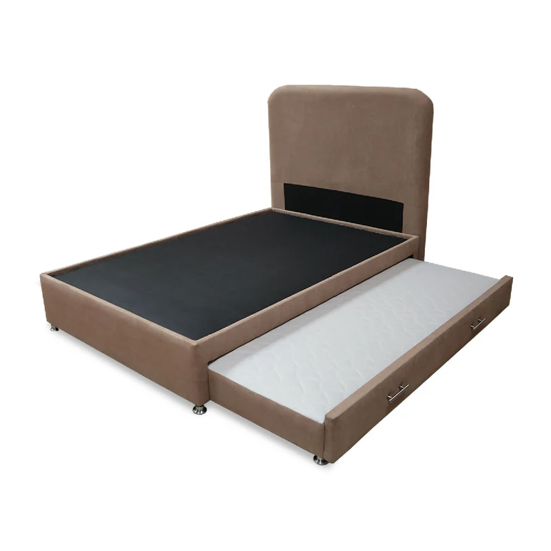 Cama Tarima Nido Comfort 140 Doble Más Espaldar Camel