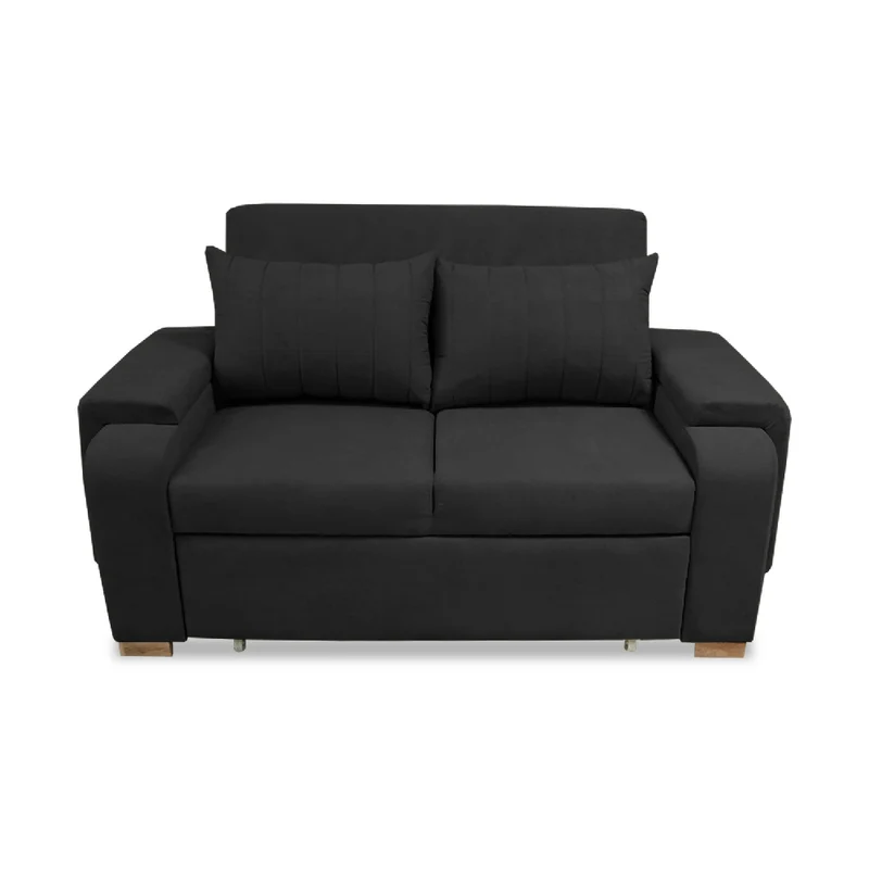 Sofá Cama Hartmann Multifuncional Carrito Reclinable Negro