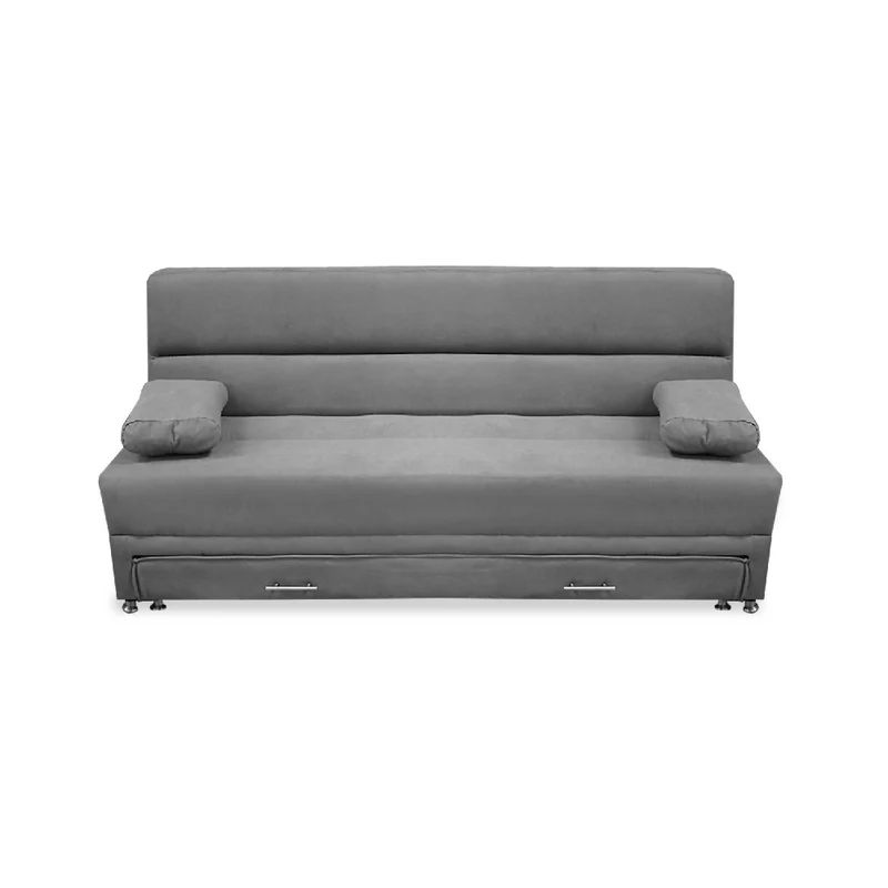 Sofá Cama Ferreira Nido Tarima 3 Posiciones Gris + Cojines
