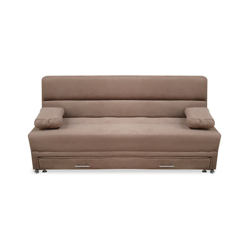 Sofá Cama Ferreira Nido Tarima 3 Posiciones Camel + Cojines
