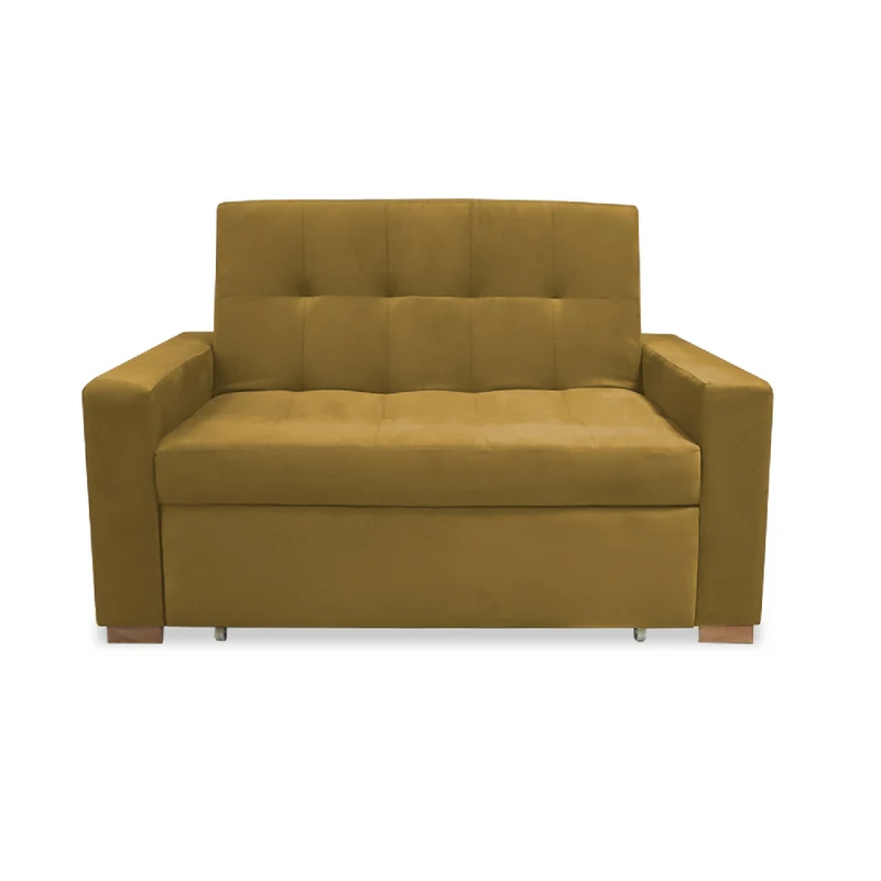 Sofá Cama Atalanta Multifuncional Carrito Camel + Cojines