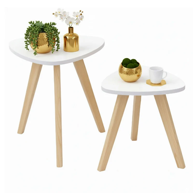 Mesa Nórdica Triangular - Set x 2 - Mediana & Grande