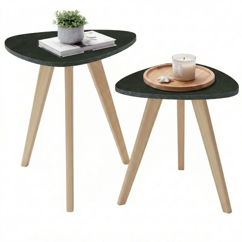 Mesa Nórdica Triangular Etna - Set x 2 - Mediana & Grande