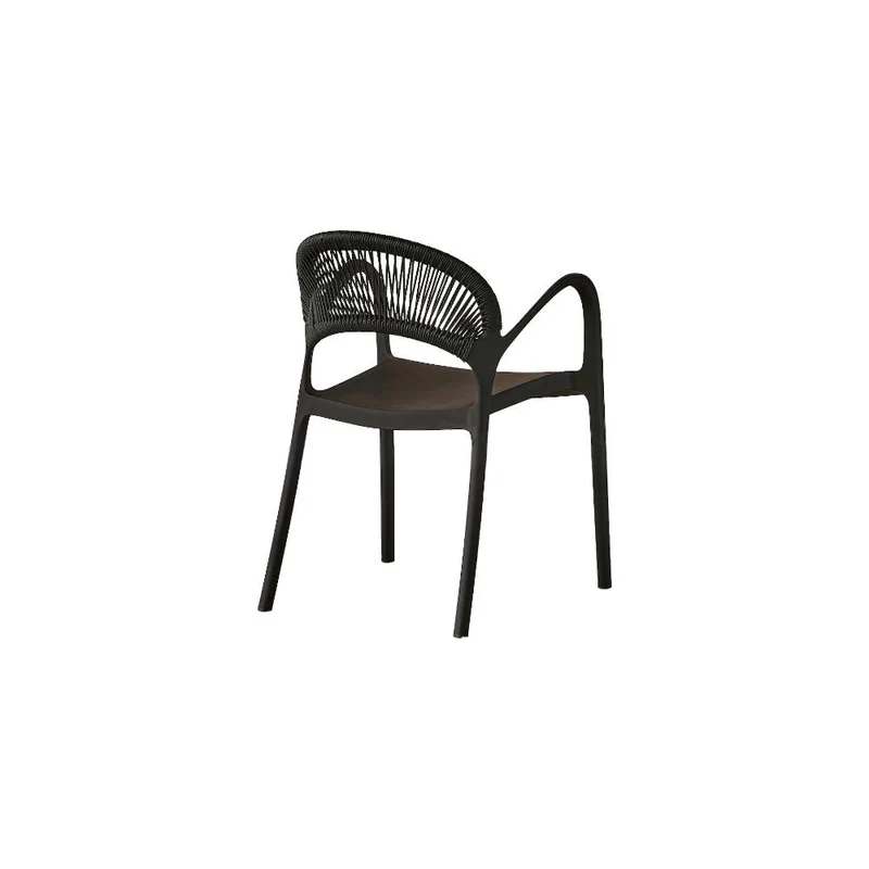 Silla Daytona, Negro, con Espaldar, Reposa Brazos y Diseño Minimalista