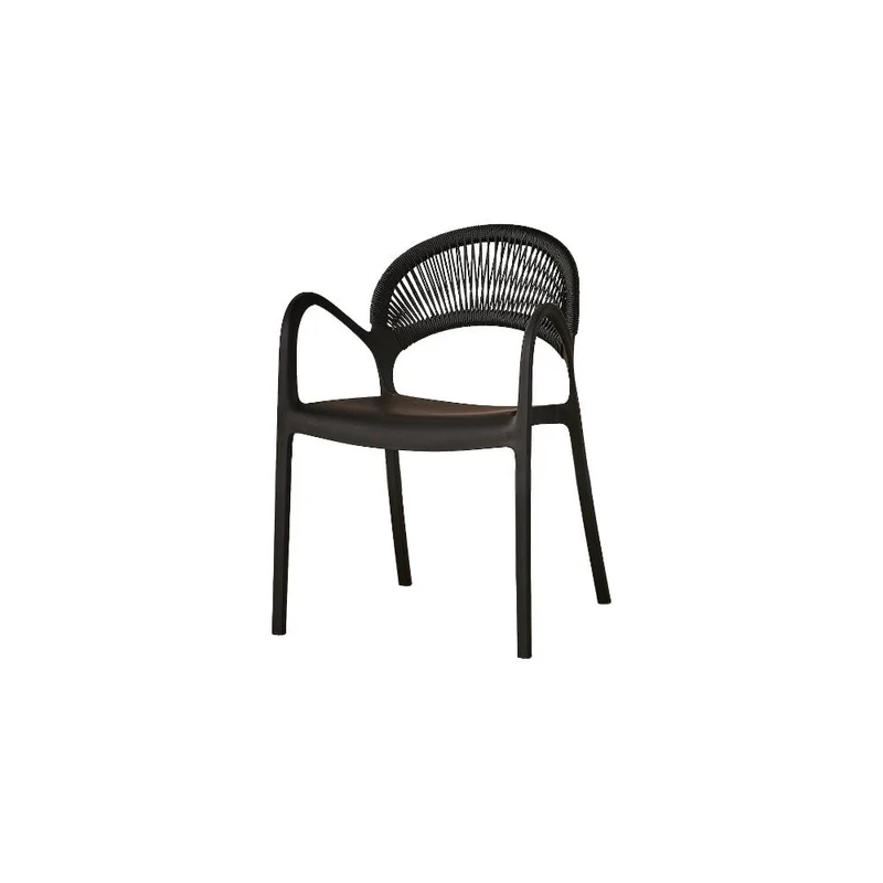 Silla Daytona, Negro, con Espaldar, Reposa Brazos y Diseño Minimalista
