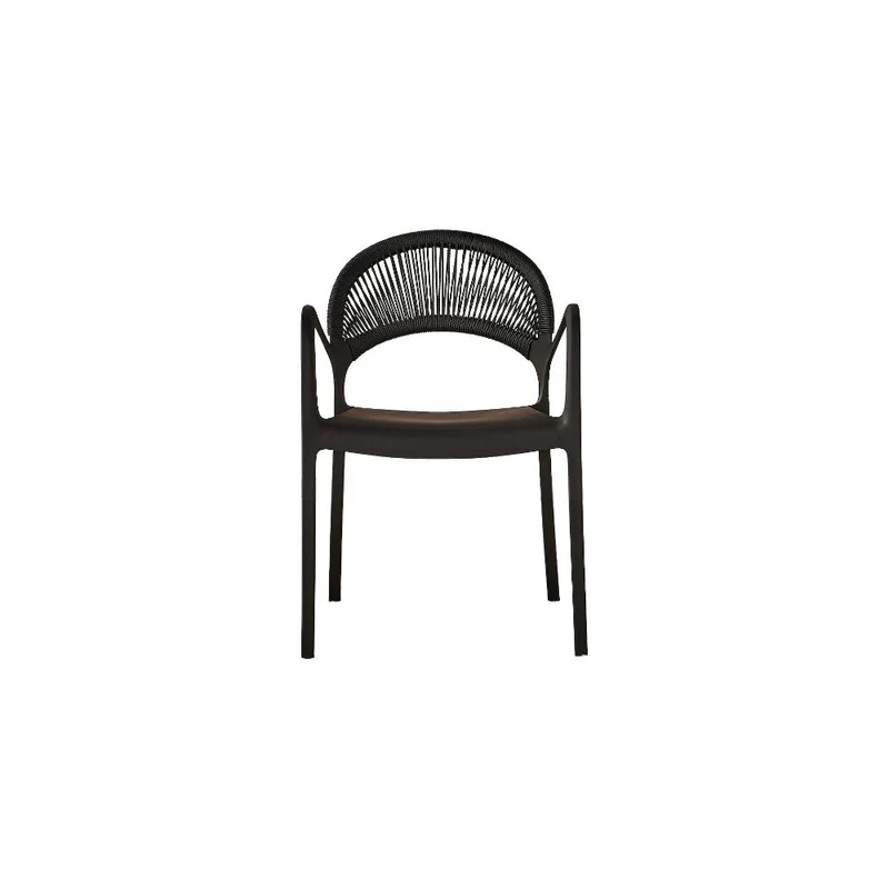 Silla Daytona, Negro, con Espaldar, Reposa Brazos y Diseño Minimalista