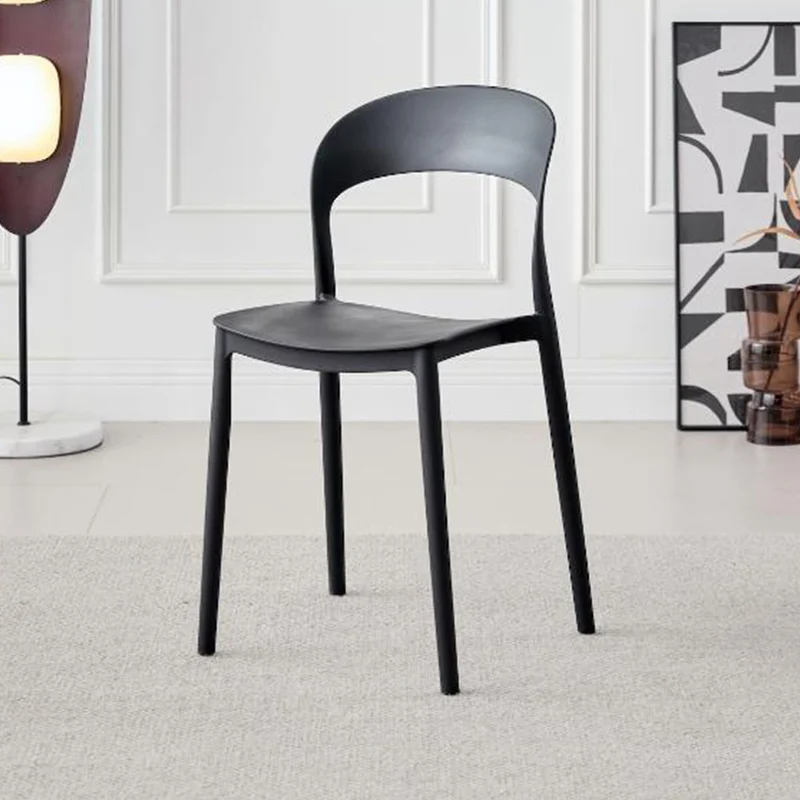 Silla Patrick, Color Negro, con Espaldar y Diseño Moderno