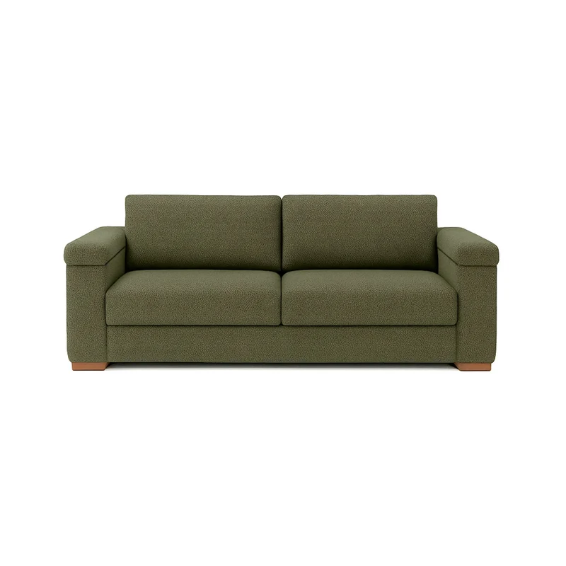 Sofá con Apoyabrazos Montenegro 207x90x82 Tela Verde