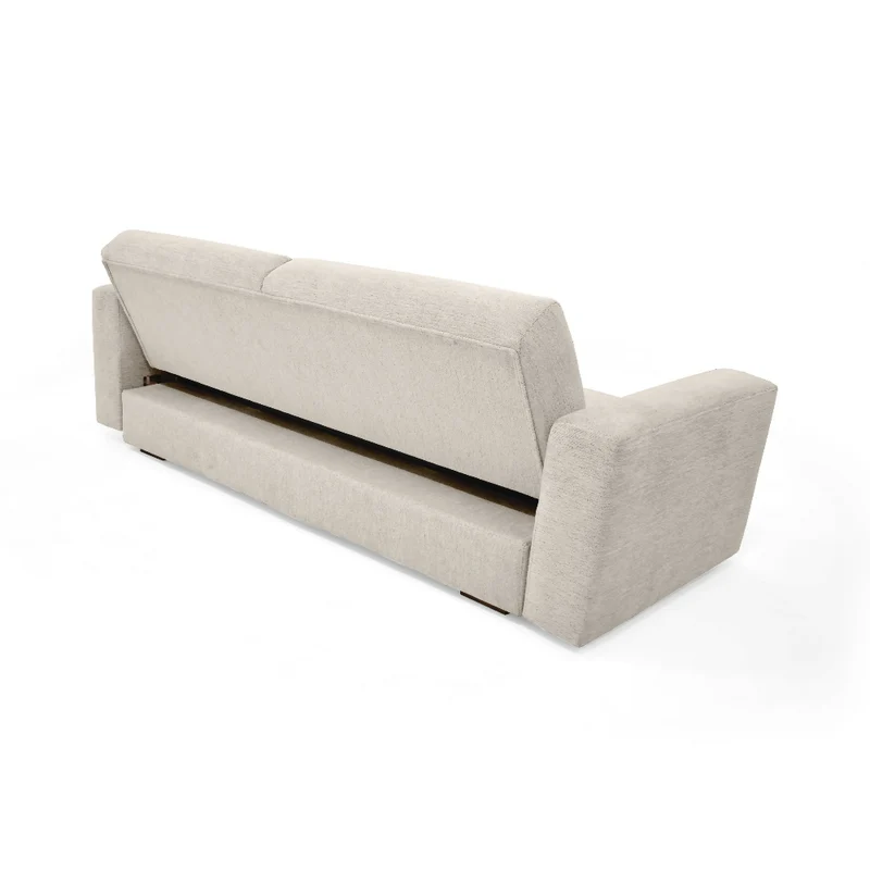Sofa Cama Boston 225x91x80 cm Con Brazos Removibles Tela Beige