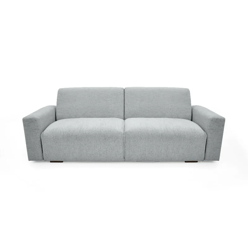 Sofa Cama Boston 225x91x80 cm Con Brazos Removibles Tela Plata