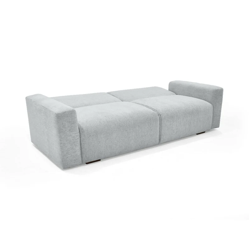 Sofa Cama Boston 225x91x80 cm Con Brazos Removibles Tela Plata