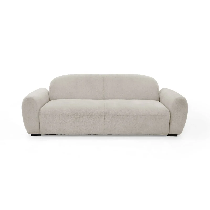Sofa Cama Auren 240x88x85 cm Con Brazos Removibles Tela Beige