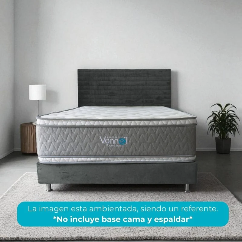 Colchón Vonnel King 200 x 200 cm Pocketbox Confort Dc