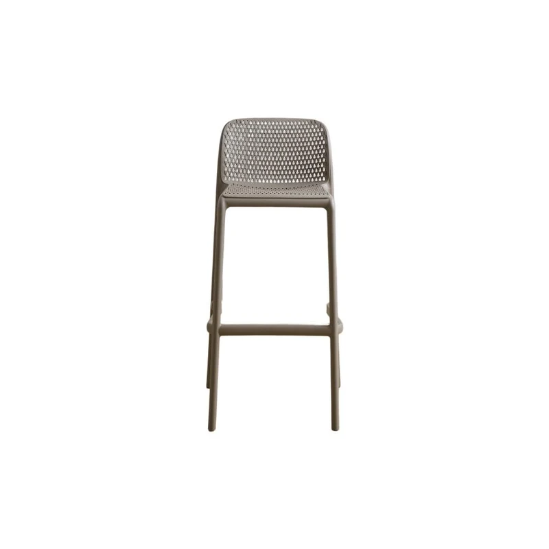 Silla para Bar Túnez, Color Taupe, con Espaldar Redondeado y Transpirable