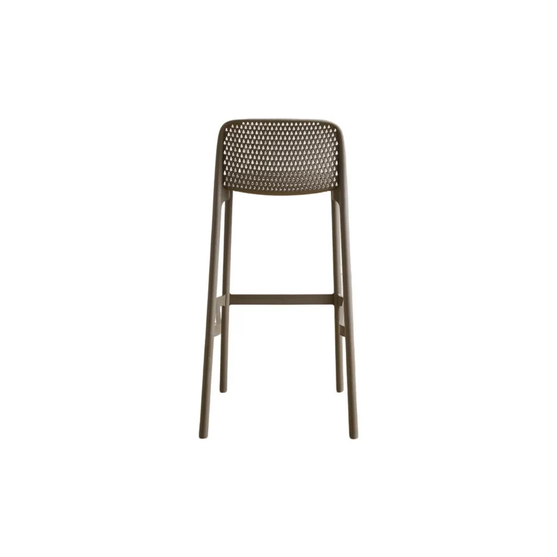Silla para Bar Túnez, Color Taupe, con Espaldar Redondeado y Transpirable