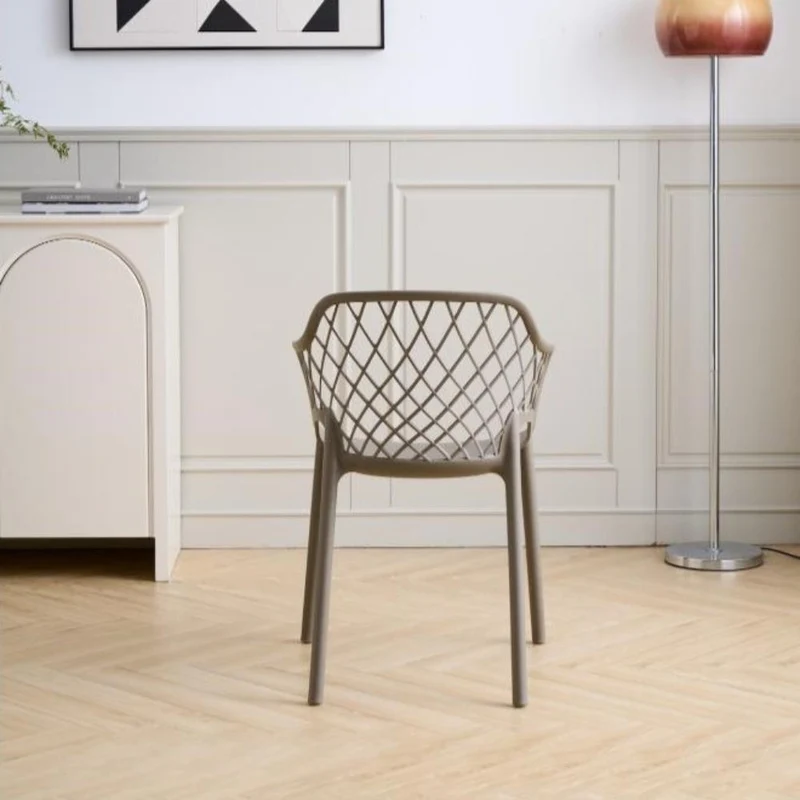 Silla con Brazos Casablanca, Taupe, con Espaldar en Diamantes y Estilo Moderno