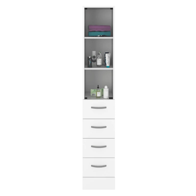 Organizador de Baño Picasso, Blanco, con Cuatro Cajones Deslizables ZF