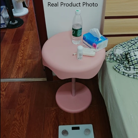 Contemporary Creative Round Ice Cream Shape PP Plastic Carbon Steel End Table For Living Room