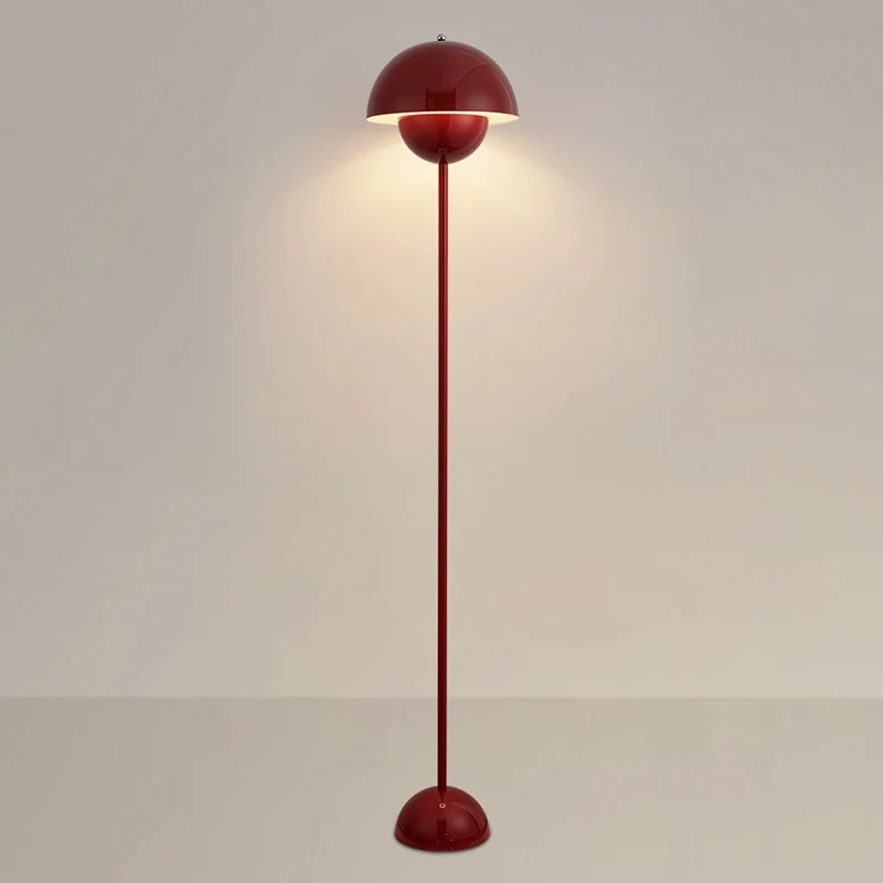 Contemporary Scandinavian Mushroom Hardware Iron Lampshade 1 - Light Standing Floor Lamp For Living Room