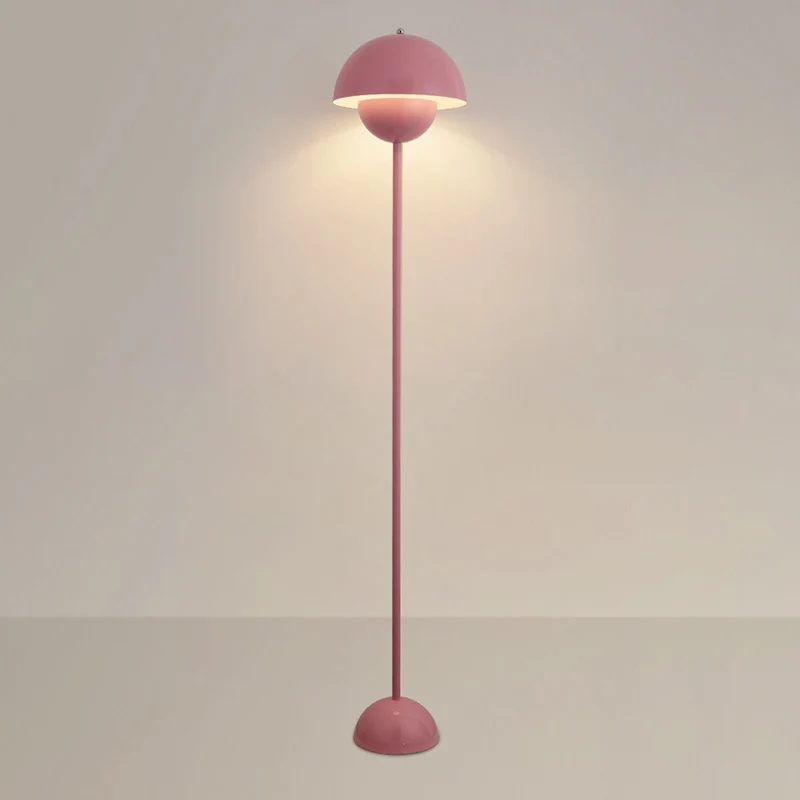 Contemporary Scandinavian Mushroom Hardware Iron Lampshade 1 - Light Standing Floor Lamp For Living Room