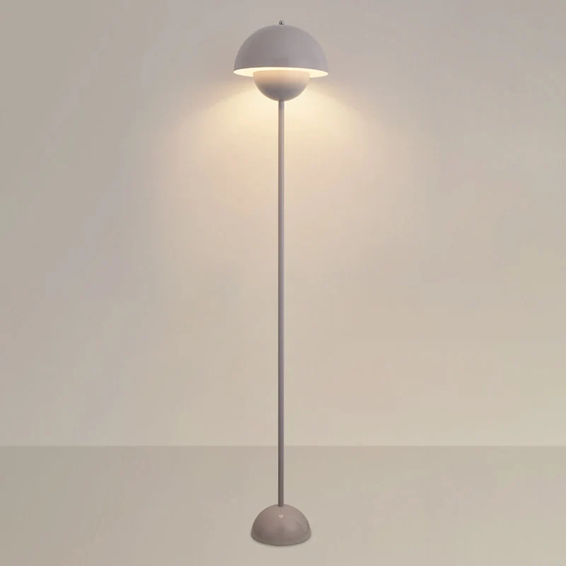 Contemporary Scandinavian Mushroom Hardware Iron Lampshade 1 - Light Standing Floor Lamp For Living Room