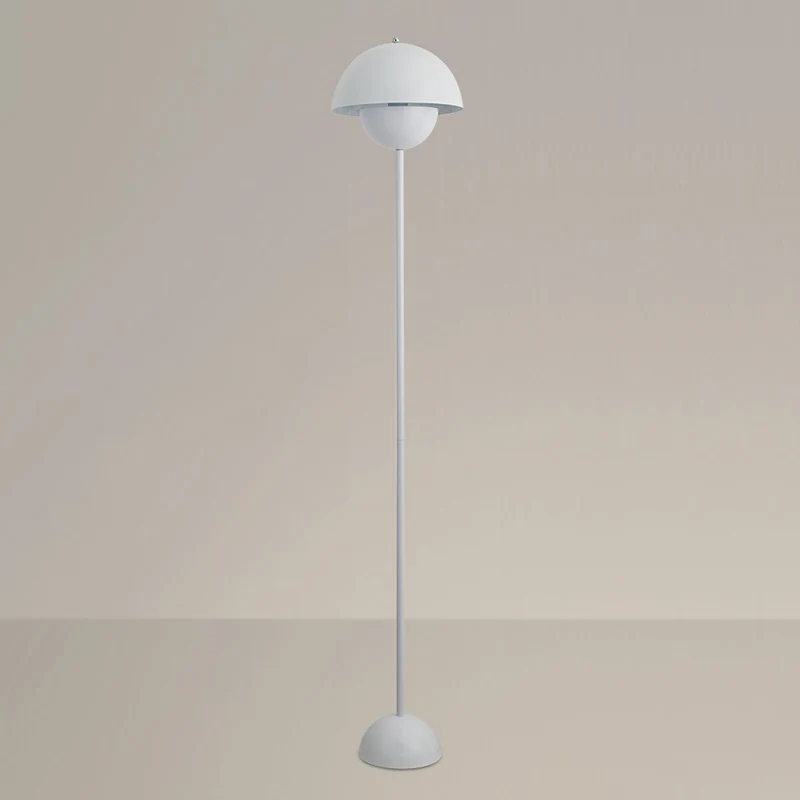 Contemporary Scandinavian Mushroom Hardware Iron Lampshade 1 - Light Standing Floor Lamp For Living Room