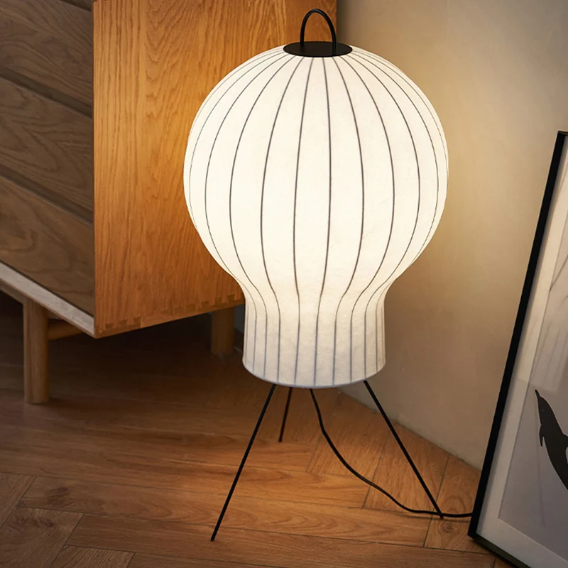 Contemporary Creative Jellyfish Shape Iron Imitation Silk Lampshade 1 - Light Standing Floor Lamp For Living Room