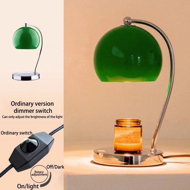 Contemporary Scandinavian Iron Stainless Steel Round Ball 1-Light Melting Wax Table Lamp For Bedroom