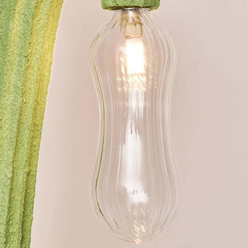 Contemporary Creative Cactus Resin Glass 4 - Light Standing Floor Lamp For Living Room
