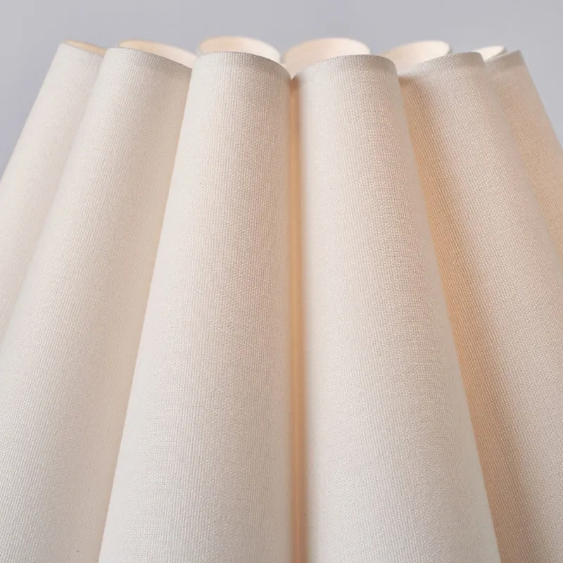 Traditional French Tapered Cotton & Linen Shade Solid Ash Wood Metal 1-Light Table Lamp for Bedroom
