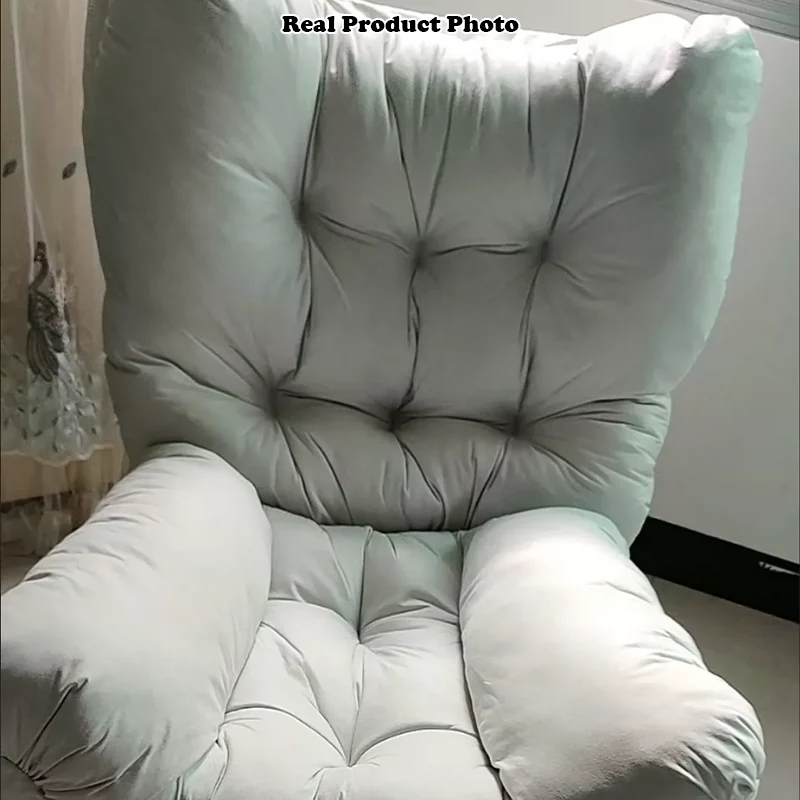Modern Minimalist Synthetic Fabric Sherpa Fabric Steel Wood Frame Rectangular Accent Chair Backrest Footrest For Living Room