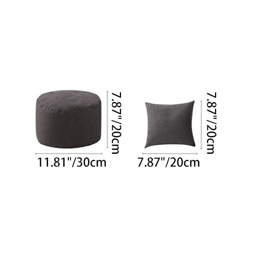 Contemporary Scandinavian Fine Cotton EPS Petal Lazy Round Sofa Footrest For Living Room