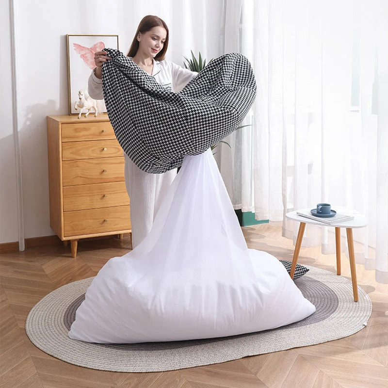 Contemporary Scandinavian Fine Cotton EPS Petal Lazy Round Sofa Footrest For Living Room
