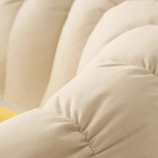 Contemporary Nordic Snowflake Fleece EPS Flower Round Sofa Footrest For Bedroom