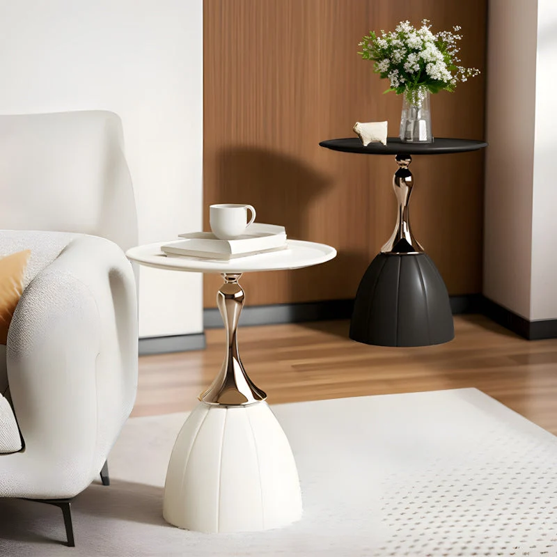 Contemporary Nordic Round Cylindrical Iron Side Table 1 - Tray For Living Room