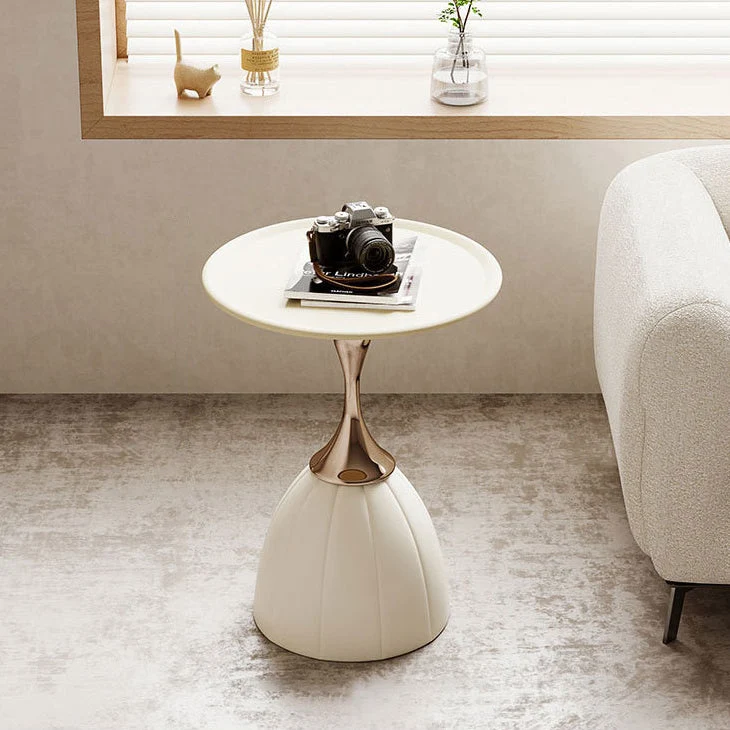 Contemporary Nordic Round Cylindrical Iron Side Table 1 - Tray For Living Room