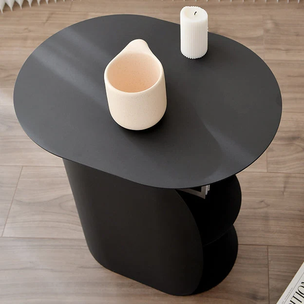Contemporary Nordic Round Curved Iron Side Table 2 - Cabinet For Living Room
