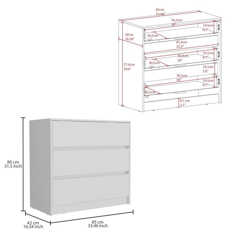 Organizador Cruella, Blanco, con Amplios Espacio para Almacenamiento ZF