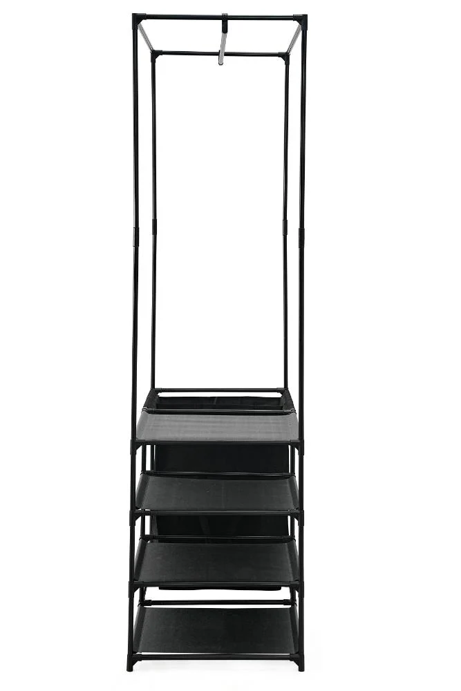 Closet Organizador Lupont, Negro, De tres niveles y dos canastas para ropa